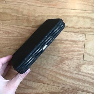 H&M black glittery clutch